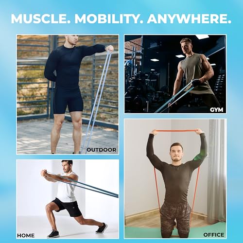 Image of Nivia Power-Stretch Long Loop Band, Light Resistance Bands for Workout for Men & Women, Resistance Band for Pull Up, Exercise Band for Home (Blue, Level - 2 (20-35 Kg))