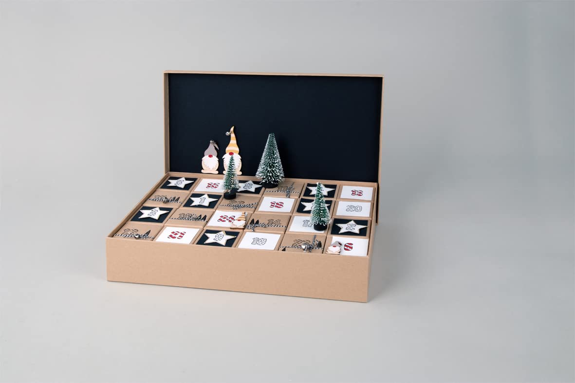 Rayher Set of 24 Small Gift Boxes in One Large Storage Box, 24 Small Papier Mache Boxes in the size 6x6x6cm, 67386000 - Image 4