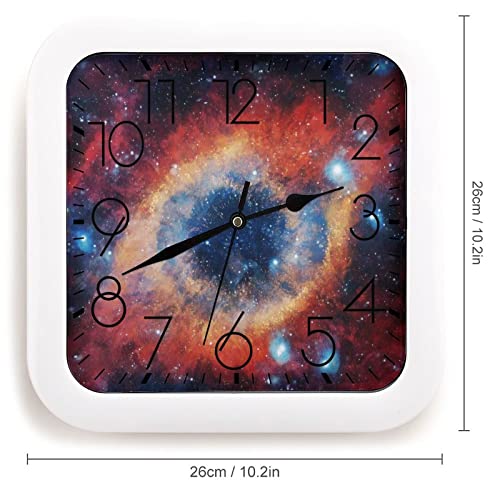 Pendule murale silencieuse avec motif moderne de nébuleuse bleue - 3
