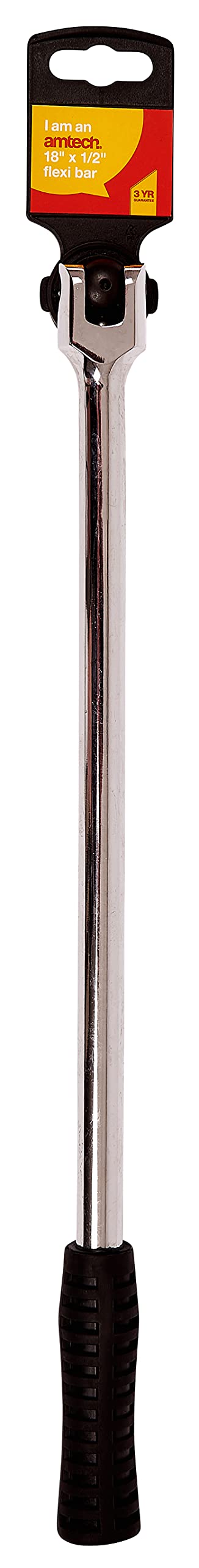 Amtech, 18” x 1/2” Breaker Bar, Corrosion-Resistant Chrome Vanadium - Image 2