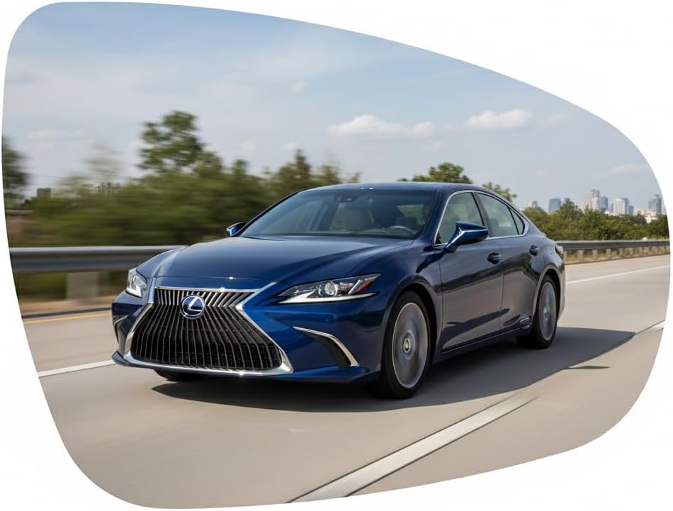 Burco 5515B Convex Passenger Side Mirror Glass with Blind Spot, OEM# 8793133B40/8793130C50, Fits Lexus ES-Series, GS-Series, GS Turbo, IS-Series, IS Turbo, LS-Series & RC-Series, RC Turbo, 2013-2020