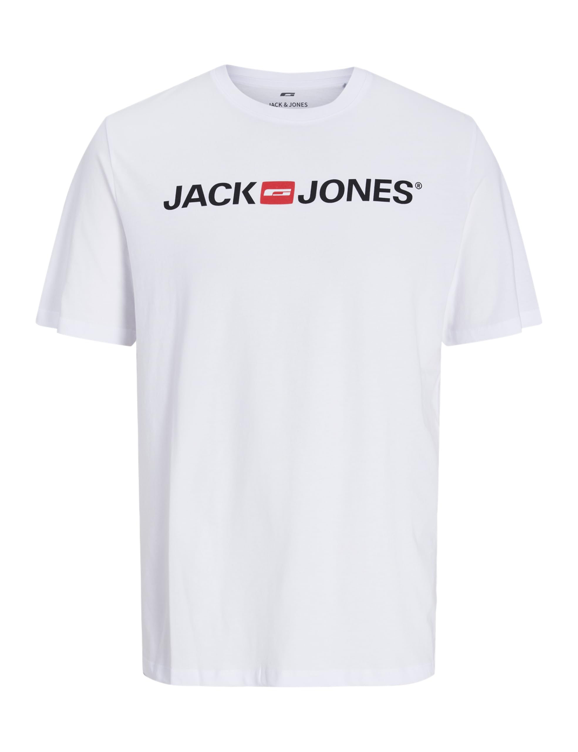 JACK & JONES Mens Corp Logo Crew Neck T-Shirt - White - Large