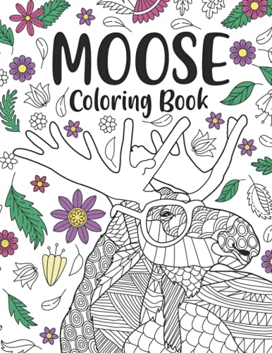 Moose Coloring Book: A Cute Adult Coloring Books for Moose Lovers, Moose Patterns Mandala and Relaxing image 2