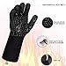 Comsmart BBQ Gloves, 1472 Degree F Heat Resistant Grilling Gloves Silicone Non-Slip Oven Gloves Long Kitchen Gloves for Barbecue, Cooking, Baking, Cutting