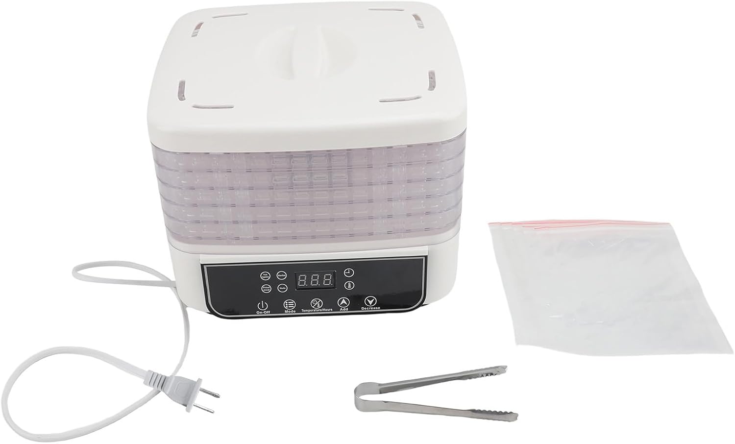 Yosoo Food Dehydrator, 160W 5 Trays with LED Screen and Timer, 360 Degree Hot Air Circulation for Jerky Dog Treats Meat Fruit Vegetables Nuts (US Plug 110‑120V)