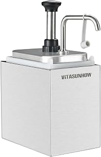 2L Sauce Pump Dispenser, Stainless Steel 1-Head