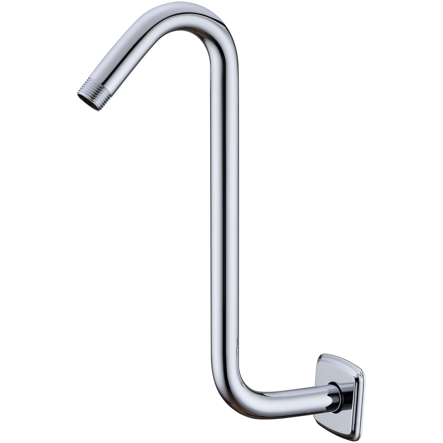 Buy Angled Shower Arm with Flange S Shaped Rainfall Shower Head Riser