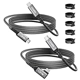 Ce que vous obtenez : câble USB-C vers USB-C et 5 serre-câbles en nylon. Compatible avec MacBook Air/Pro, iPad Pro, iPhone 16/15, Google Pixel 3/4/5/6, LG, Samsung, HP, Dell et plus d'ordinateurs, tablettes, écrans de téléphones et disques durs portables avec ports USB-C.