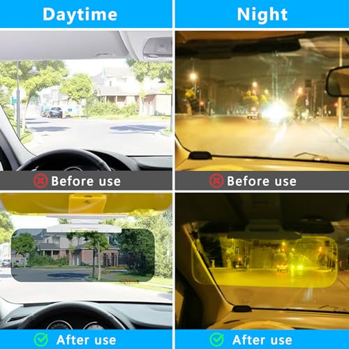 TFY Parasole Antiabbagliamento Per Auto - Schermo Regolabile Per Visiera - Blocca Raggi UV E Luce Solare - Per Guida Mattutina E Serale - 3