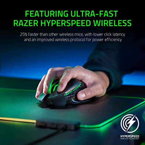 Razer-Basilisk-Ultimate-HyperSpeed-Wireless-Gaming-Mouse-w-Charging-Dock-20K-DPI-Optical-Sensor-Chroma-RGB-11-Programmable-Buttons-100-Hr-Battery-Classic-Black-Renewed