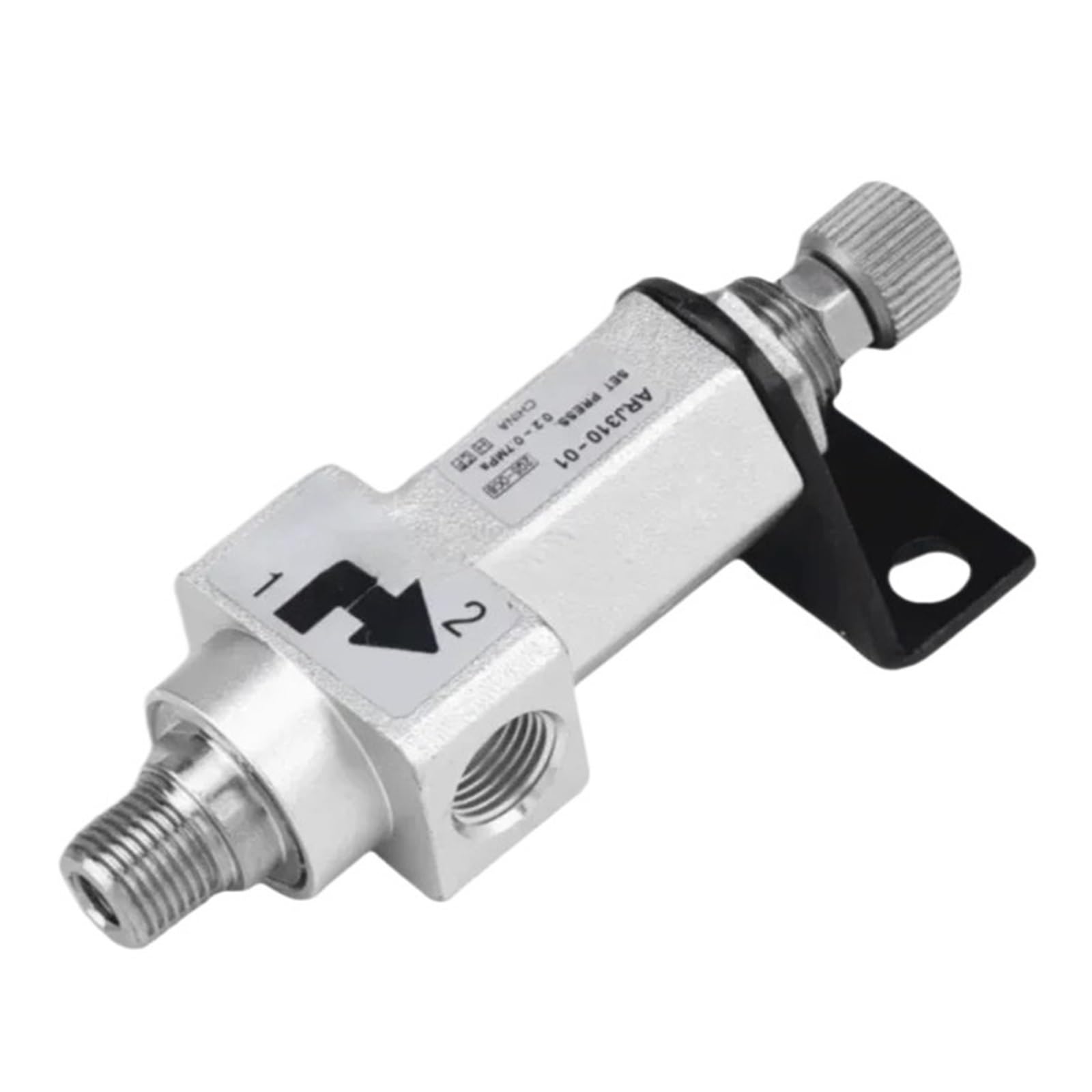 Zvqysgiw One Color Pneumatic Pressure Reducing Valve Pressure Regulating Valve Arj310-01 Air Pressure Micro Gas Mini Regulating Valve(Arj310-01)