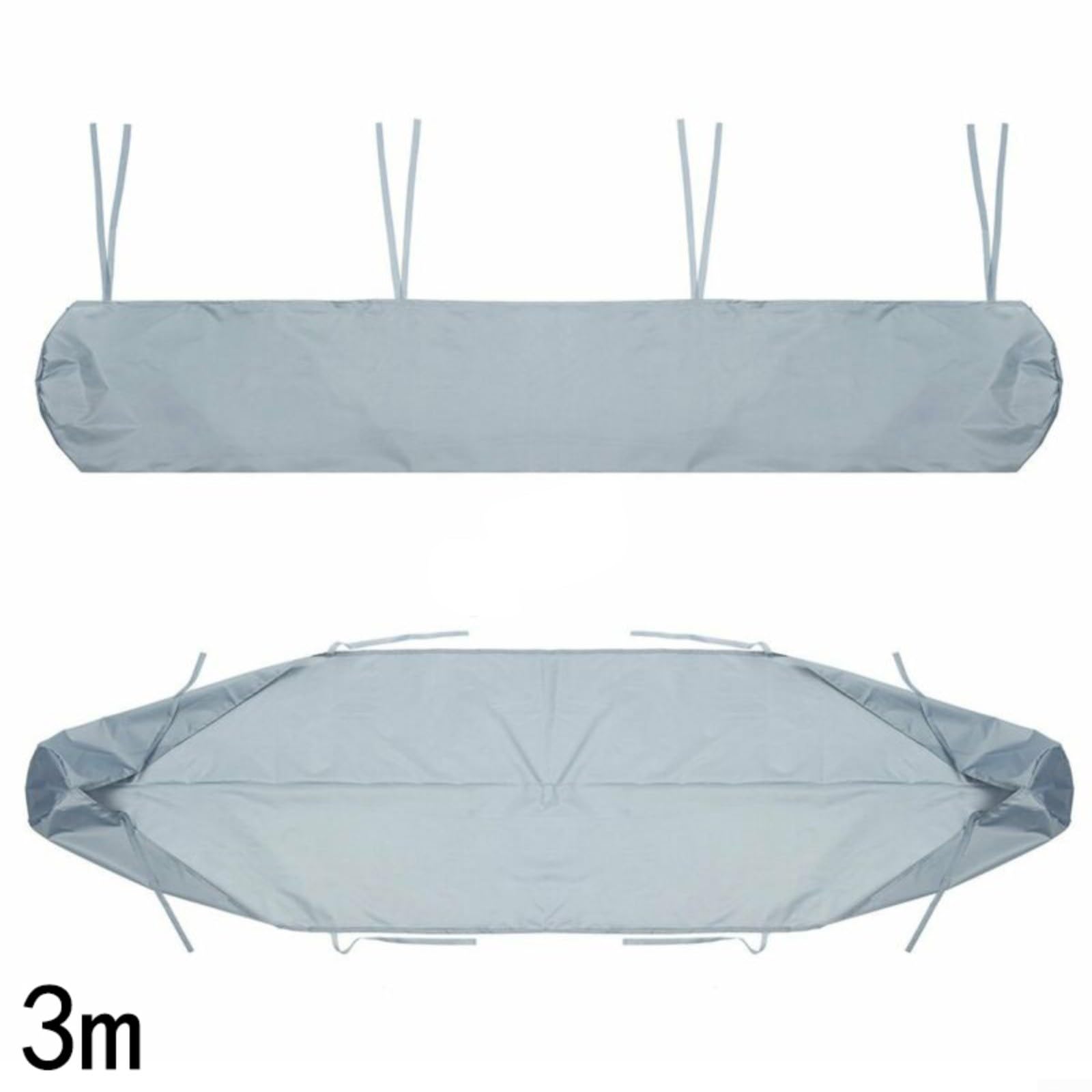 Copertura impermeabile per tenda da patio, in tessuto Oxford 300D, copertura protettiva di ricambio, per veranda, tenda invernale con cordoncino, per esterni, giardino (4 m, grigio)