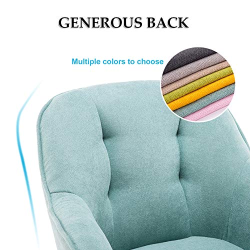 Chaise de bureau pivotante en flanelle avec hauteur réglable et dossier moyen - 4