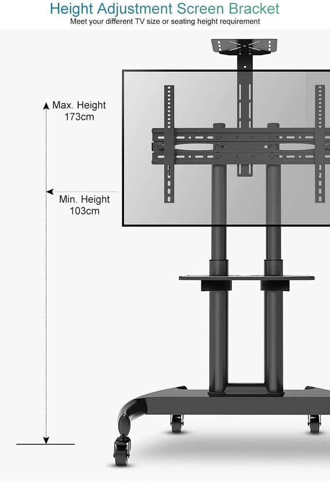Soporte Móvil para TV con Altura Ajustable y Base Estable miniatura 6