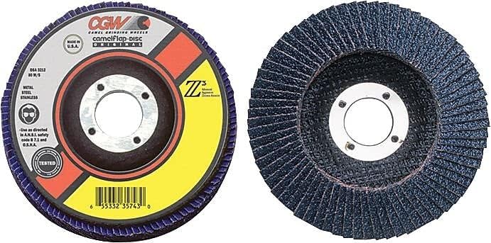 4 1/2 in (OD) Regular 29 Conical Zr Flap Disc, 40 (Medium), 7/8 in Arbor (421-42322)