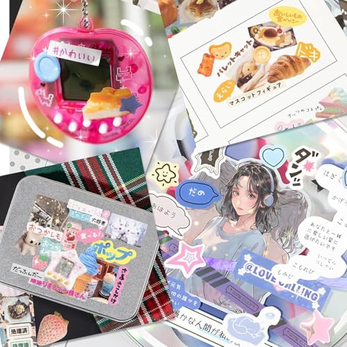 Image of ZURATO 45-Sheet Japanese Sticker Book with 800+ Stickers for DIY Crafts, Planner, Diary, Bullet Journal & Decoration, Retro Aesthetic Scrapbook Stickers for Journaling, (Red 800+ Sricker)