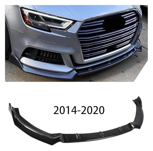 Spoiler avant Audi A3 8V S-Line finition aspect carbone avec diffuseur ABS - 3