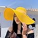 Women's Folable Floppy Hat,Wide Brim Sun Protection Straw Hat, Summer UV Protection Beach Cap(Yellow)