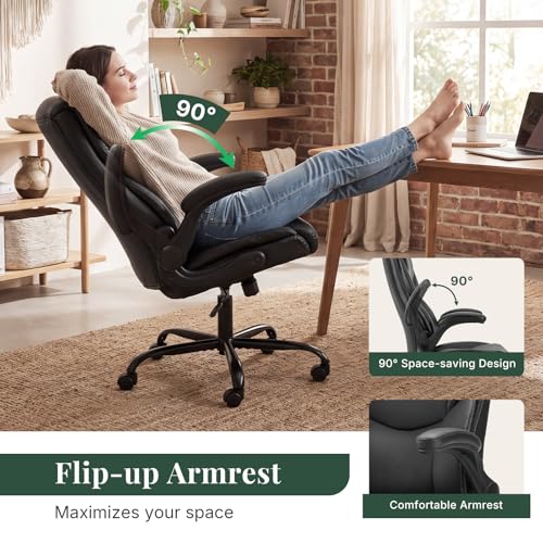 HAPPYMONT Executive Office Chair, PU Leather, Adjustable Height by HAPPYMONT - Used condition - Image 7