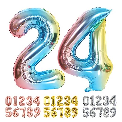 Ponmoo Foil Globo Número 24 42 Azul, Gigante Numeros 0 1 2 3 4 5 6 7 8 9 10-19 20-29 30 40 50 60 70 80 90 100, Grande Globos para La Boda Aniversario, Globo de Cumpleaños Fiesta Decoración