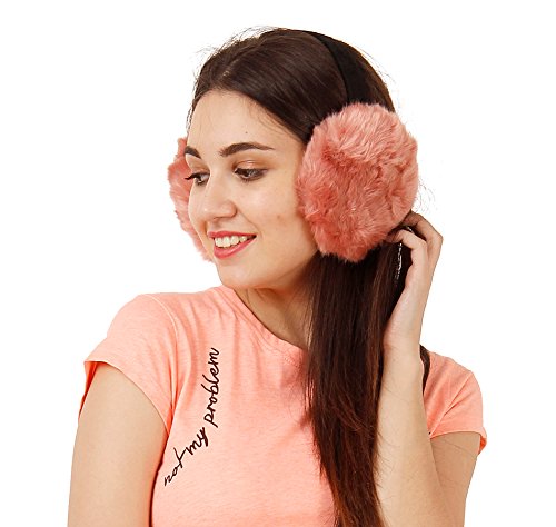 Image of FabSeasons Faux Fur Winter Outdoor Accessory Foldable Ear Muffs /Warmer for Girls & Women for protection from Cold, Ideal Head /Hair Accessory during winters