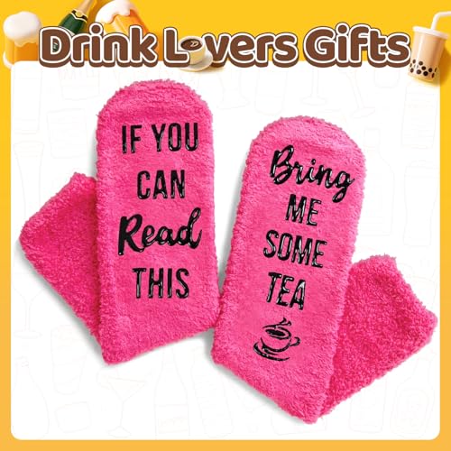 HAPPYPOP Drinking Gifts for Women Girls - Margarita Tea Champagne Wine Coffee Gifts for Her, Funny Saying Socks4