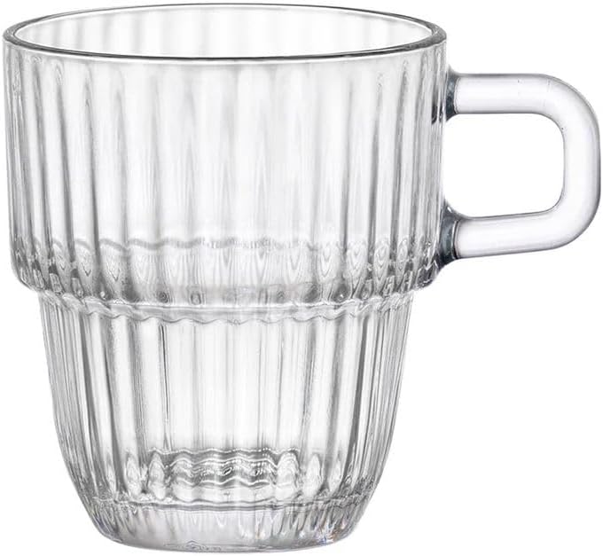 Bormioli Rocco Barshine 10.38 oz. Rocks Stackable Tempered Drinking Glasses, Set of 6, Clear