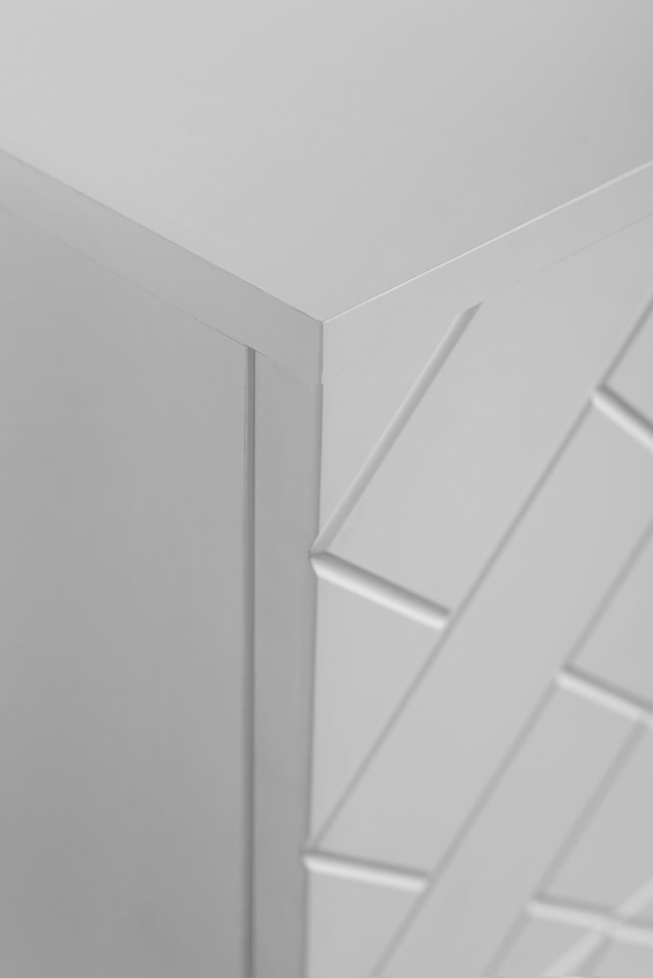 3xE living Mobile Bagno Sottolavabo Sospeso 120 cm, con Piano, Bianco, Maniglie Argento, 120 x 46 x 57 cm