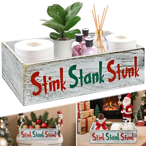 pdpdoc Wooden Stink Stank Stunk Bathroom Decor, Stink Stank Stunk