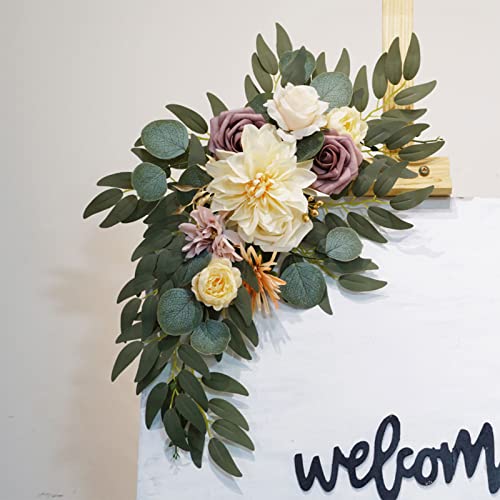 BEIJIALY 2pcs Wedding Arch Decor Rose Flower Swags - Image 4