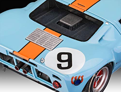 Revell 07696 Ford GT 40 Le Mans 1968 originalgetreuer Modellbausatz für Fortgeschrittene, unlackiert – Bild 7