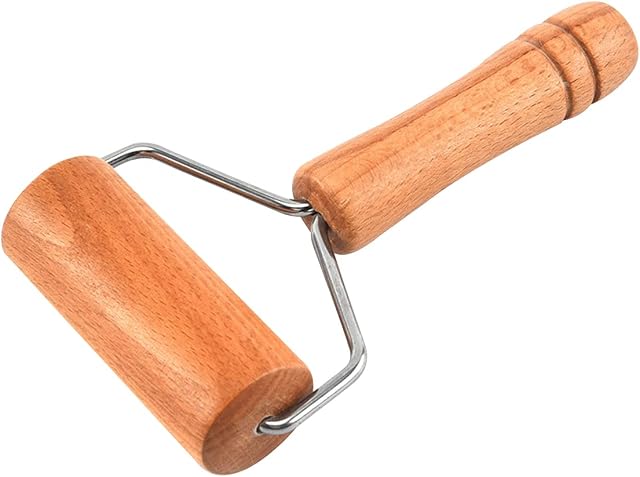 Wood Pastry Pizza Roller Non Stick Wooden Rolling Pin Dough Roller for Baking, Cookie, Pastry Dough