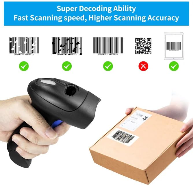 Fronix FB1100W 1D Wireless Barcode Scanner – 2.4GHz & USB Wired Dual Mode Barcode Reader | Plug & Play | Compatible with Windows, Mac, Android | for Retail, Supermarket, Warehouse 4