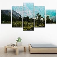 SIGNWIN 5 Panel Canvas Wall Art Greenlands for Home Decorations Ready to Hang - 60