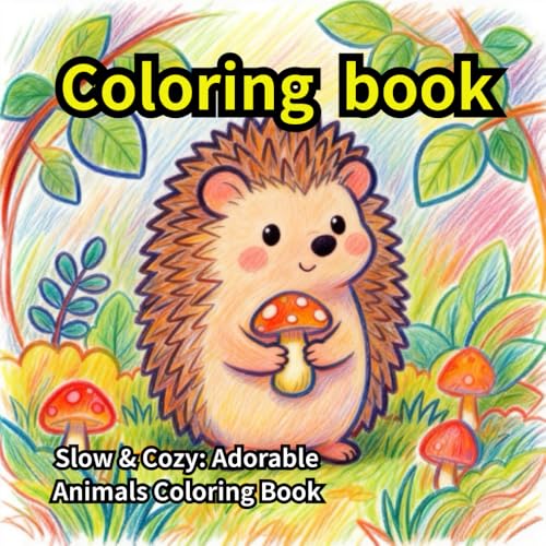 Slow & Cozy: Adorable Animals Coloring Book: 50+ Easy and Relaxing Animal Pages for Stress Relief Bold & Simple Designs for Begi