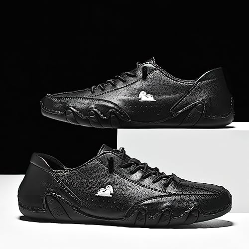 Image of baobeijiadao Men's Beck Shoes Waterproof Non Slip High Top Chukka Boots Handmade Suede Caual Outdoor Sneakers