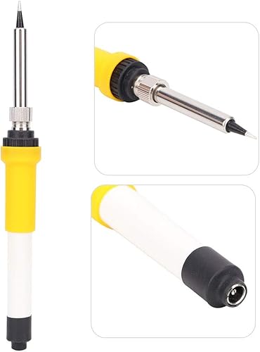 Miniatura 2 de Soldador portátil, hierro eléctrico alimentado por clip, DC 12V 60W coche portátil con núcleo de calefacción de cerámica incorporado herramienta de