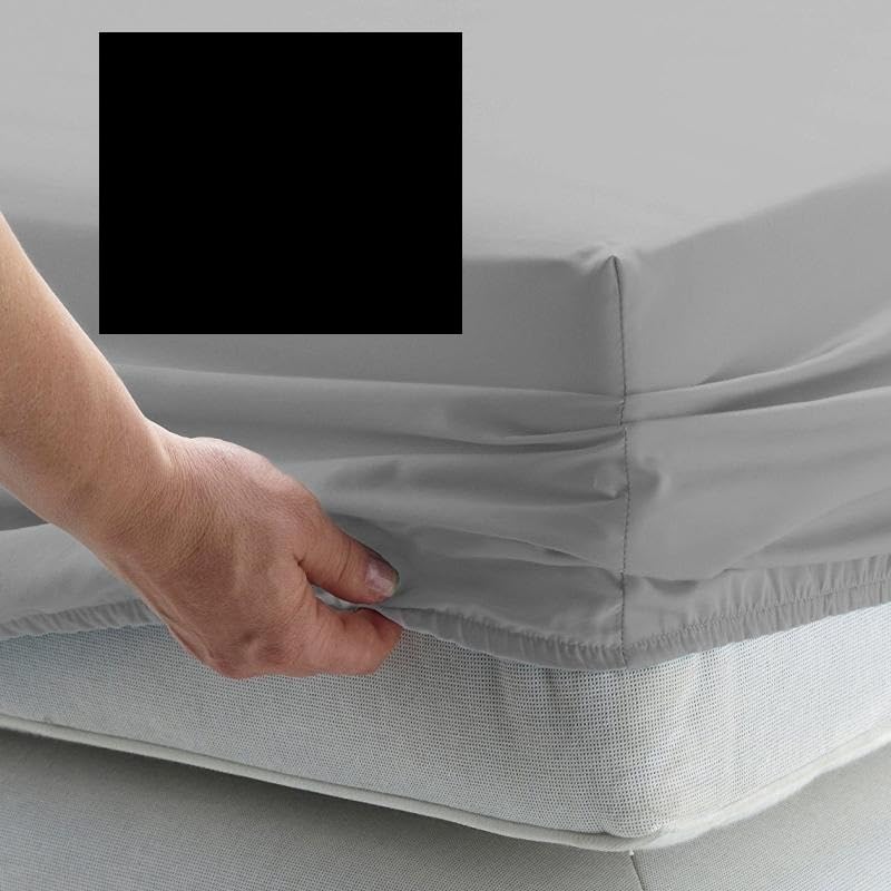 Electric Adjustable Bed Fitted Sheet - Small Double EXTRA LONG 4' x 6'6" (48" x 78") 300 Thread Count Percale Material - Hand Made to Order - 10" (26cm) (Black)