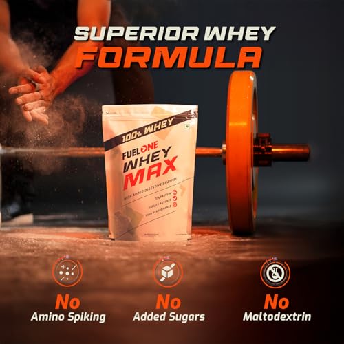 Image of FUELONE Whey Max (Triple Chocolate, 1kg / 2.2lbs), 27g Protein | Whey Protein Concentrate & Whey Protein Isolate