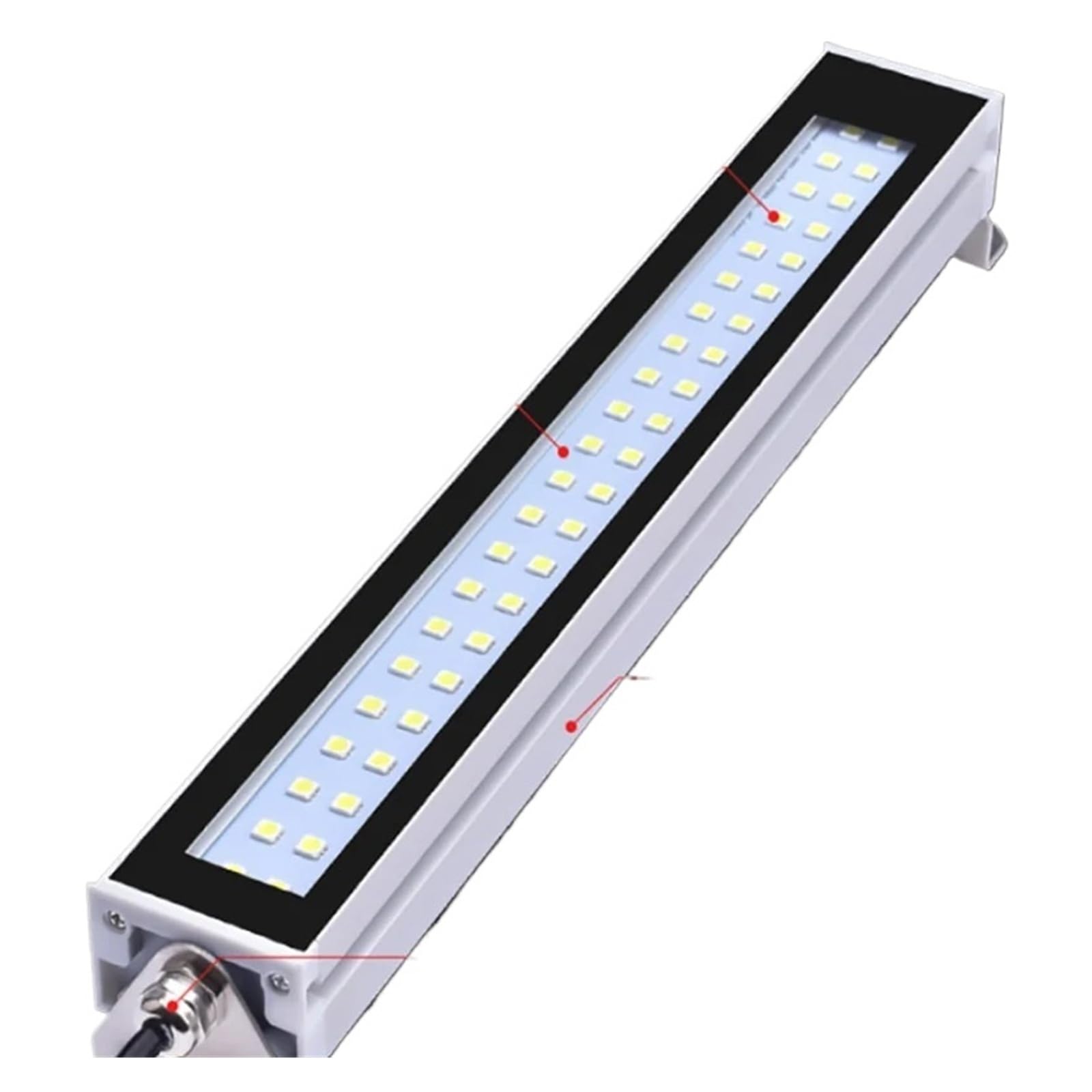 WXVFX Led Machine Tool Work Light Waterproof Oil-Proof Explosion-Proof Lamp Lathe Lighting Lamp 220V 24V Aluminum Alloy Led Lamps(53cm Cool White,DC24 36v)