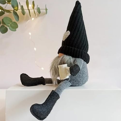 Miniatura 5 de 2 gnomos de café decoración de accesorios de barra de café hechos a mano gnomos suecos Tomte regalos de granja figura escandinava para decoración