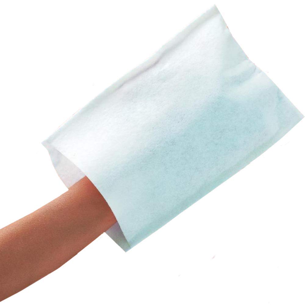 AMD - 1000 Gants De Toilette Molletonnés Non Tissés Jetables 80 GR/m² - Ultra Doux