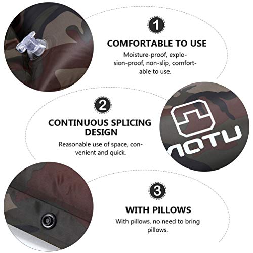 BESPORTBLE, 1 conjunto de almofada inflável para acampamento ao ar livre, almofada de dormir para mo