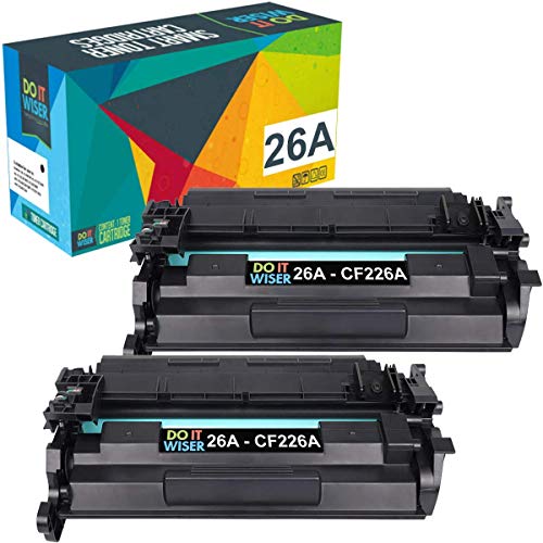 Do it Wiser Compatible Toner Cartridge Replacement for HP 26A CF226A 26X CF226X Laserjet Pro M402n M402dn M426 M402d M402dw Laser Jet MFP M426fdw M426fdn M402 M426dw Printer Ink (Black, 2-Pack)