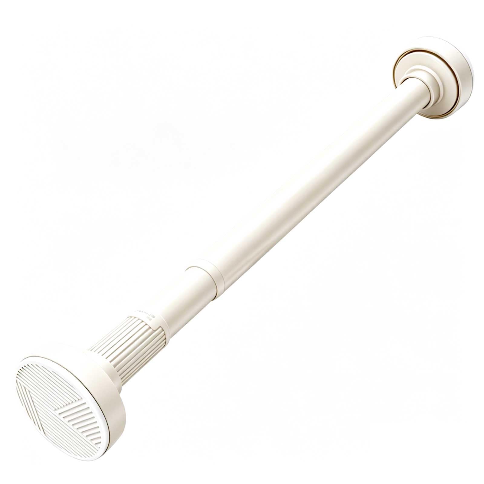 Shower Tension Curtain Rod with Ring, 1.3 in Dia, Stainless Steel Curtain Rods No Drilling for Windows, Bathroom, Home, 29.5-193"(Beige,280-350cm/110-138in)
