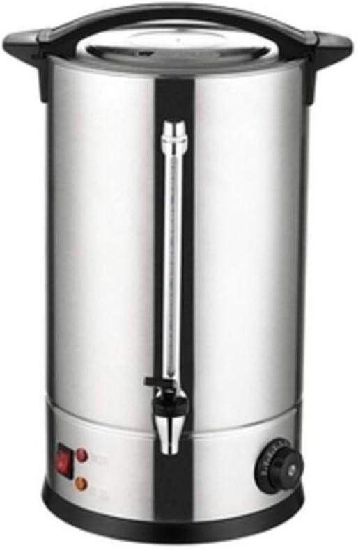 10L Stainless Steel Hot Water Urn | Instant Water Heater & Dispenser | Commercial Tea Boiler | Double Wall Insulated | Thermostatic Control | Ideal for Offices & Catering