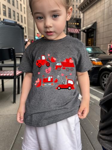 Boys Girls Valentines Love Heart Shirts Toddler Valentines Casual Funny T-Shirt Outfit 1-7 Years2