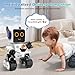 HBUDS Rechargeable RC Robot Toy for Kids - Interactive Intelligent LED Light, Speaks, Dances, Built-in Coin Bank (White)