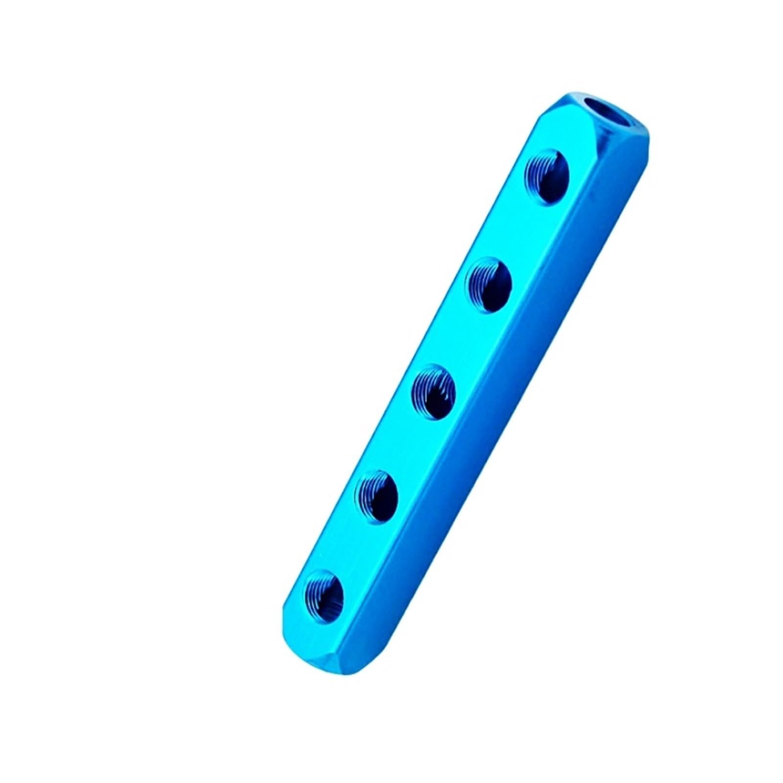 Splitter for collettore pneumatico versatile con filettatura PT da 1/4 con connettori rapidi e porte multiple for una distribuzione efficiente dell'aria, 1 pezzo(6 Way 9 Port)