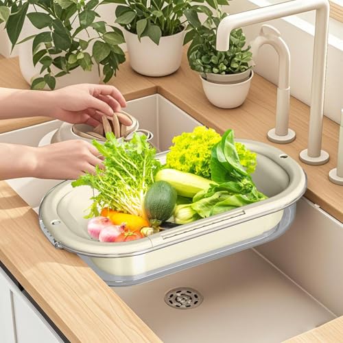 Passoire pour évier panier de cuisine rétractable pour simplifier le lavage
